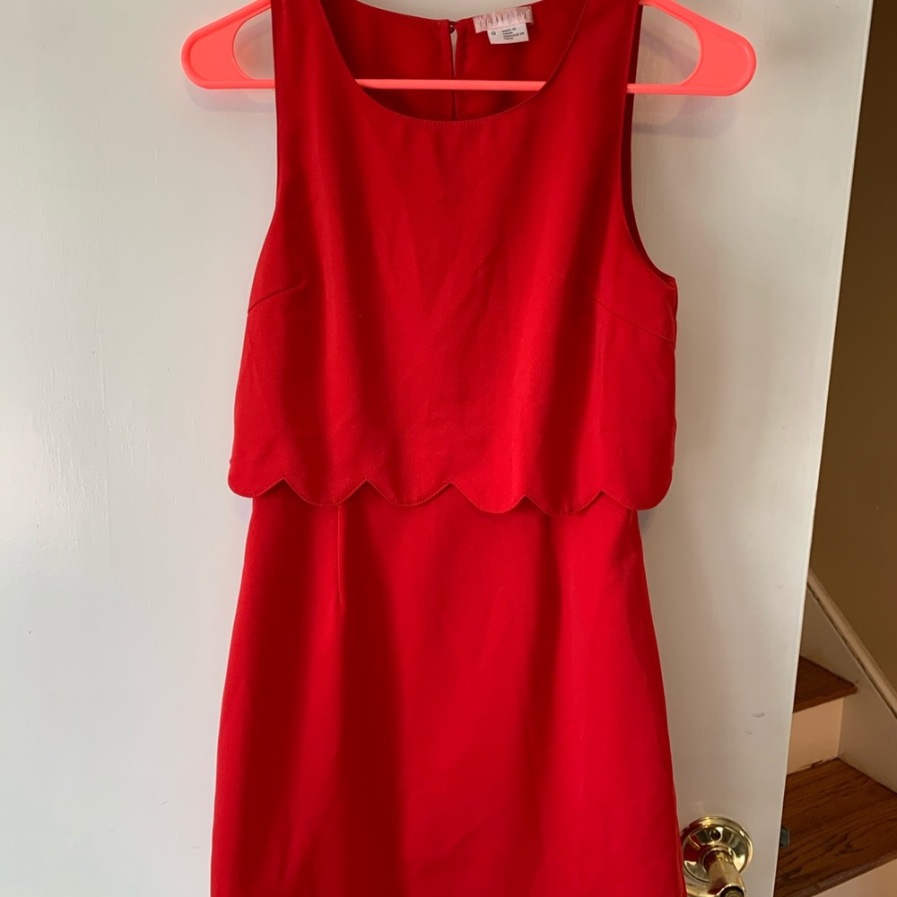 Red mini dress